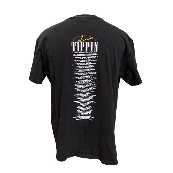 Aaron Tippin Vintage 90s Concert Tour T-Shirt Black Single Stitch Size XL‎ - Picture 2 of 11